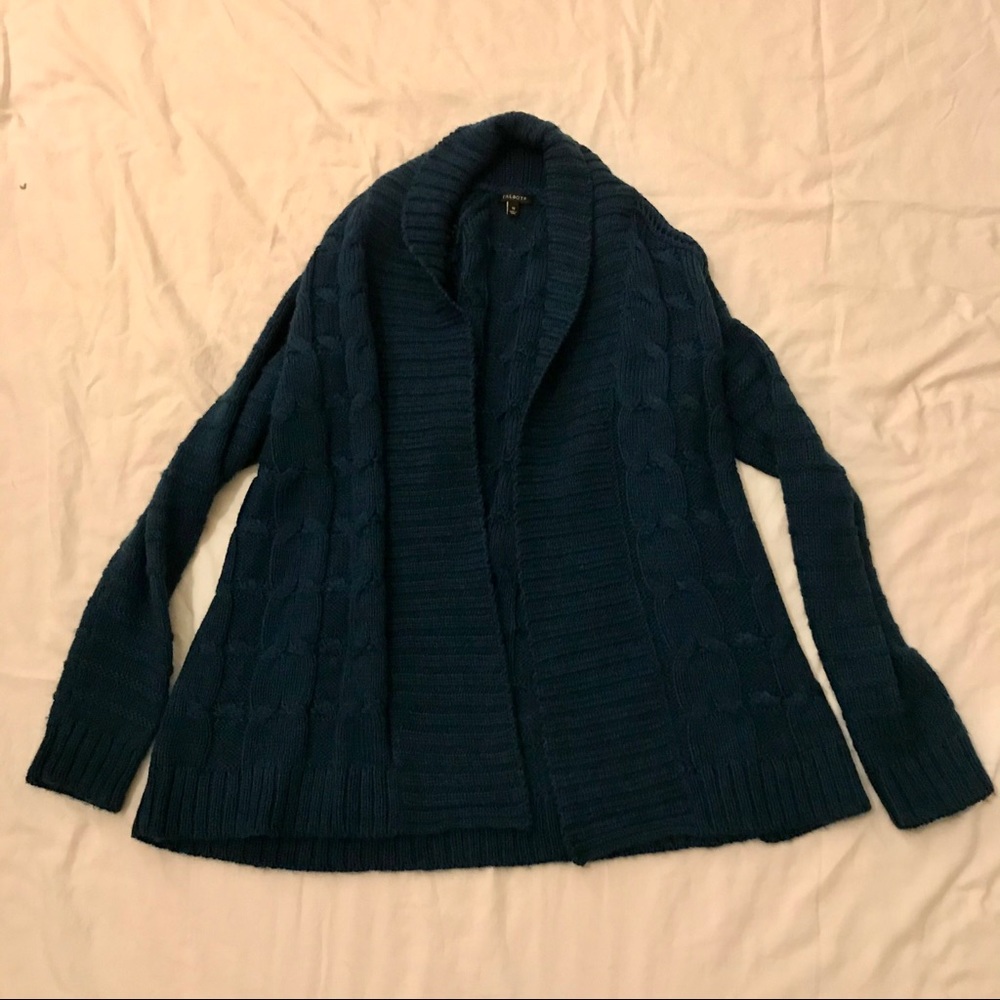 TALBOTS Teal Detailed Sweater Cardigan